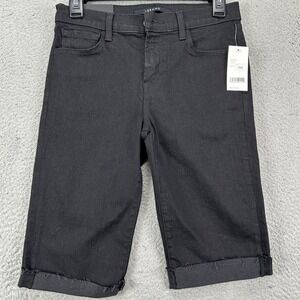 J Brand Mens Bermuda Jean Shorts 26 Black Slim Fit 5 Pocket Stretch Mid Rise New